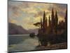 Sunset at an Upper Italian Lake, 1929-Iwan Choultse-Mounted Giclee Print