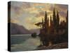 Sunset at an Upper Italian Lake, 1929-Iwan Choultse-Stretched Canvas