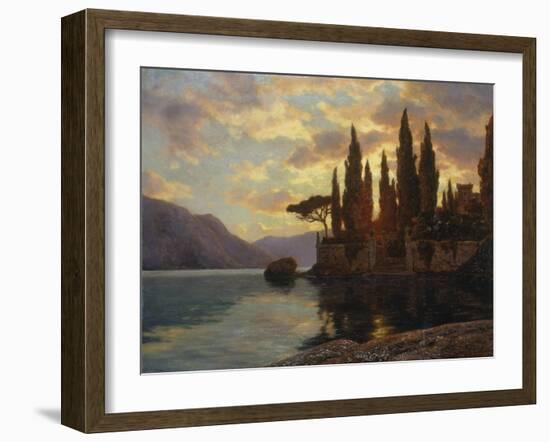 Sunset at an Upper Italian Lake, 1929-Iwan Choultse-Framed Giclee Print