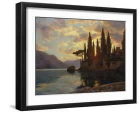 Sunset at an Upper Italian Lake, 1929-Iwan Choultse-Framed Giclee Print