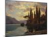 Sunset at an Upper Italian Lake, 1929-Iwan Choultse-Mounted Giclee Print