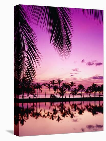 Sunset at Anaehoomalu Bay-James Randklev-Stretched Canvas