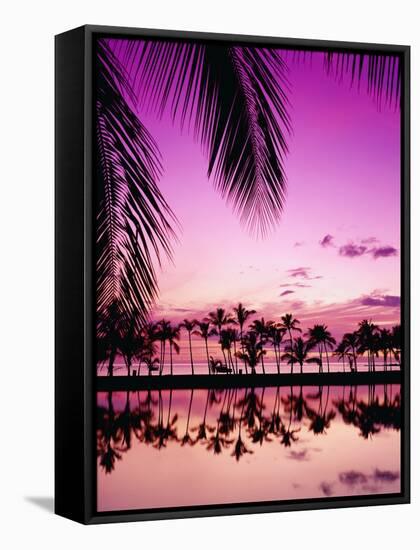 Sunset at Anaehoomalu Bay-James Randklev-Framed Stretched Canvas