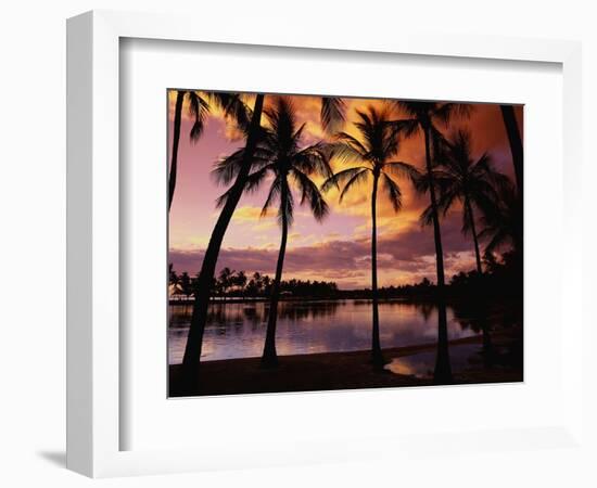 Sunset at Anaehoomalu Bay-James Randklev-Framed Photographic Print