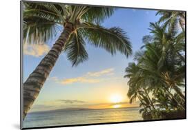 Sunset at beach near Wailea, Maui, Hawaii, USA-Stuart Westmorland-Mounted Photographic Print