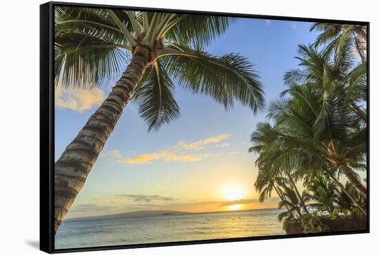 Sunset at beach near Wailea, Maui, Hawaii, USA-Stuart Westmorland-Framed Stretched Canvas
