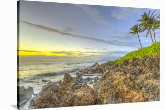 Sunset at beach near Wailea, Maui, Hawaii, USA-Stuart Westmorland-Stretched Canvas