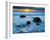 Sunset at Beach on Martha's Vineyard During Winter-James Shive-Framed Photographic Print