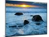 Sunset at Beach on Martha's Vineyard During Winter-James Shive-Mounted Photographic Print