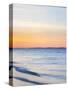 Sunset at Beach with Waves-James Shive-Stretched Canvas