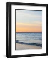 Sunset at Beach with Waves-James Shive-Framed Premium Photographic Print