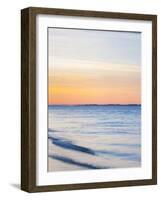 Sunset at Beach with Waves-James Shive-Framed Photographic Print