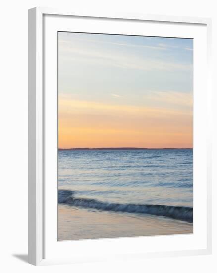 Sunset at Beach with Waves-James Shive-Framed Photographic Print