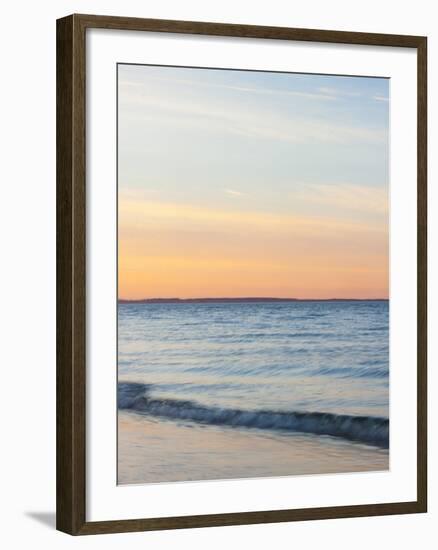 Sunset at Beach with Waves-James Shive-Framed Photographic Print