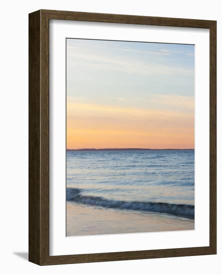 Sunset at Beach with Waves-James Shive-Framed Photographic Print