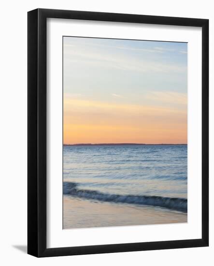 Sunset at Beach with Waves-James Shive-Framed Photographic Print