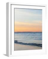 Sunset at Beach with Waves-James Shive-Framed Photographic Print