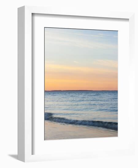 Sunset at Beach with Waves-James Shive-Framed Photographic Print