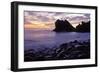 Sunset at Big Creek Beach Big Creek Reserve, Big Sur, CA-null-Framed Photographic Print