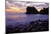 Sunset at Big Creek Beach Big Creek Reserve, Big Sur, CA-null-Mounted Photographic Print