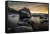 Sunset at Bonsai Rock in Lake Tahoe, Nevada-Raymond Carter-Framed Stretched Canvas