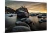 Sunset at Bonsai Rock in Lake Tahoe, Nevada-Raymond Carter-Mounted Photographic Print