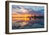 Sunset at Bosham in West Sussex-Chris Button-Framed Photographic Print