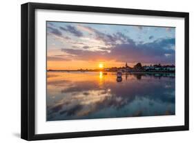 Sunset at Bosham in West Sussex-Chris Button-Framed Photographic Print