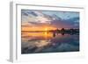 Sunset at Bosham in West Sussex-Chris Button-Framed Photographic Print