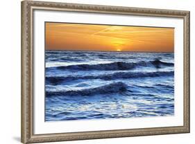 Sunset at Brighton Beach, Sussex, England, United Kingdom, Europe-Mark Mawson-Framed Photographic Print