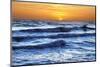 Sunset at Brighton Beach, Sussex, England, United Kingdom, Europe-Mark Mawson-Mounted Photographic Print