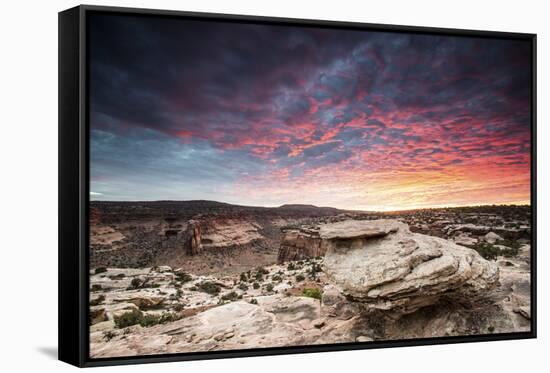 Sunset at Canyon Near Moab, Utah-Matt Jones-Framed Stretched Canvas