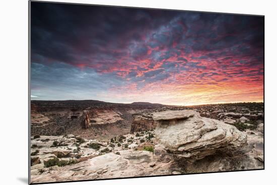 Sunset at Canyon Near Moab, Utah-Matt Jones-Mounted Photographic Print