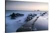 Sunset at Cape Cornwall, Brisons, Cornwall, England, United Kingdom, Europe-Bill Ward-Stretched Canvas