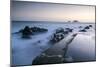 Sunset at Cape Cornwall, Brisons, Cornwall, England, United Kingdom, Europe-Bill Ward-Mounted Photographic Print