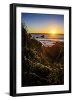 Sunset at Cape Foulwind Near Westport, West Coast, South Island, New Zealand, Pacific-Michael Runkel-Framed Photographic Print