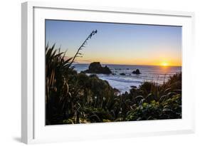 Sunset at Cape Foulwind Near Westport, West Coast, South Island, New Zealand, Pacific-Michael Runkel-Framed Photographic Print