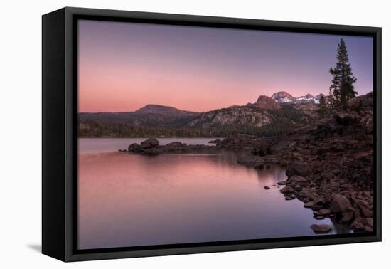 Sunset at Caples Lake, Sierra Nevada-Vincent James-Framed Stretched Canvas