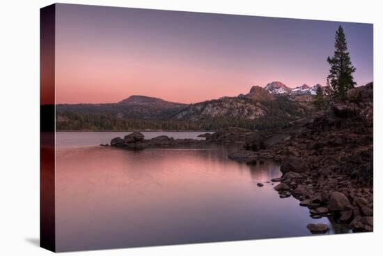 Sunset at Caples Lake, Sierra Nevada-Vincent James-Stretched Canvas