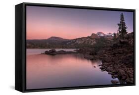 Sunset at Caples Lake, Sierra Nevada-Vincent James-Framed Stretched Canvas