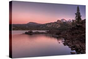 Sunset at Caples Lake, Sierra Nevada-Vincent James-Stretched Canvas
