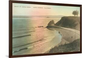 Sunset at Castle Rock Beach-null-Framed Art Print