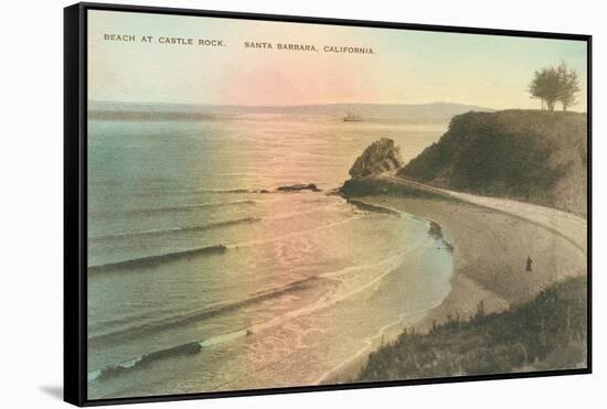 Sunset at Castle Rock Beach-null-Framed Stretched Canvas