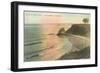 Sunset at Castle Rock Beach-null-Framed Art Print