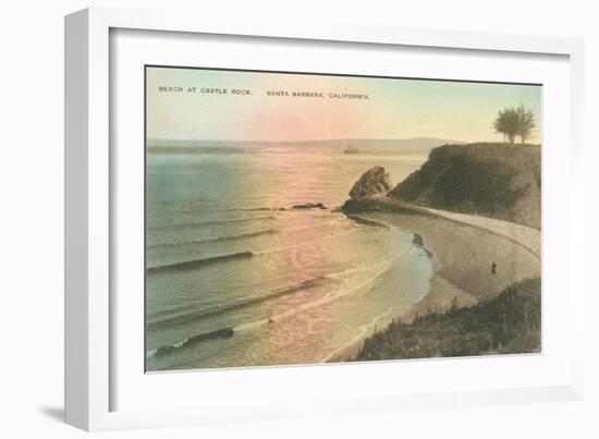 Sunset at Castle Rock Beach-null-Framed Art Print