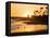 Sunset at Corona Del Mar Beach, Newport Beach, Orange County, California, United States of America,-Richard Cummins-Framed Stretched Canvas