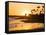 Sunset at Corona Del Mar Beach, Newport Beach, Orange County, California, United States of America,-Richard Cummins-Framed Stretched Canvas