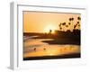 Sunset at Corona Del Mar Beach, Newport Beach, Orange County, California, United States of America,-Richard Cummins-Framed Photographic Print