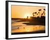 Sunset at Corona Del Mar Beach, Newport Beach, Orange County, California, United States of America,-Richard Cummins-Framed Photographic Print