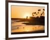 Sunset at Corona Del Mar Beach, Newport Beach, Orange County, California, United States of America,-Richard Cummins-Framed Photographic Print